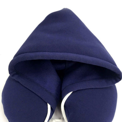 19 new factory direct Taobao explosion models hooded U-type nap cervical pillow micro-particle travel pillow wholesale custom