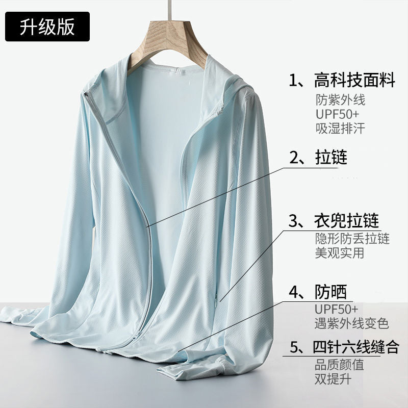 Sun protection clothing ice silk women's short 2023 summer new loose anti-UV sun protection clothing breathable thin coat cross-border