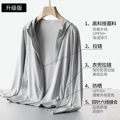 Sun protection clothing ice silk women's short 2023 summer new loose anti-UV sun protection clothing breathable thin coat cross-border